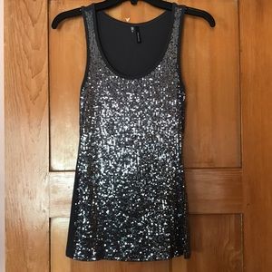 Gray sparkle top
